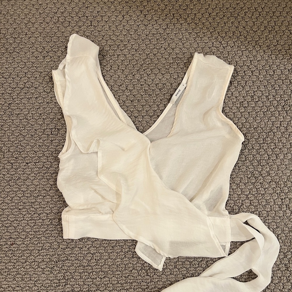 Sheike Ruffle sheer top extra small. Australian brand, size 6.